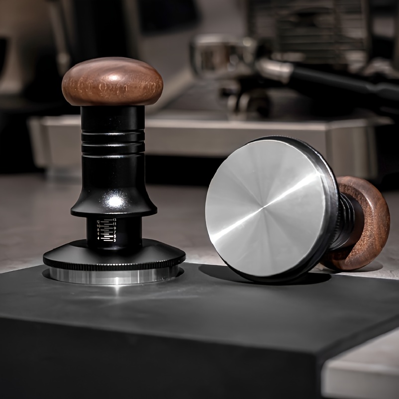 SANTOW 51mm Espresso Tamper with Flat Stainless Steel Base