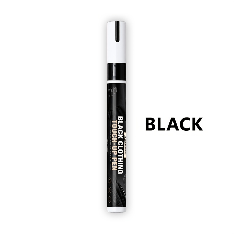 TEMU Black Clothing Correction Pen - . Used For Repairing And Covering Scratches On Blue Items Like Shoes, Clothing, And Walls. Suitable For Painting