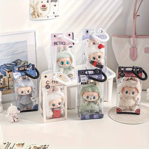 transparent collection plush doll protective box pvc cute multiple colors backpack decoration and outdoor display retro theme collection accessories doll display box