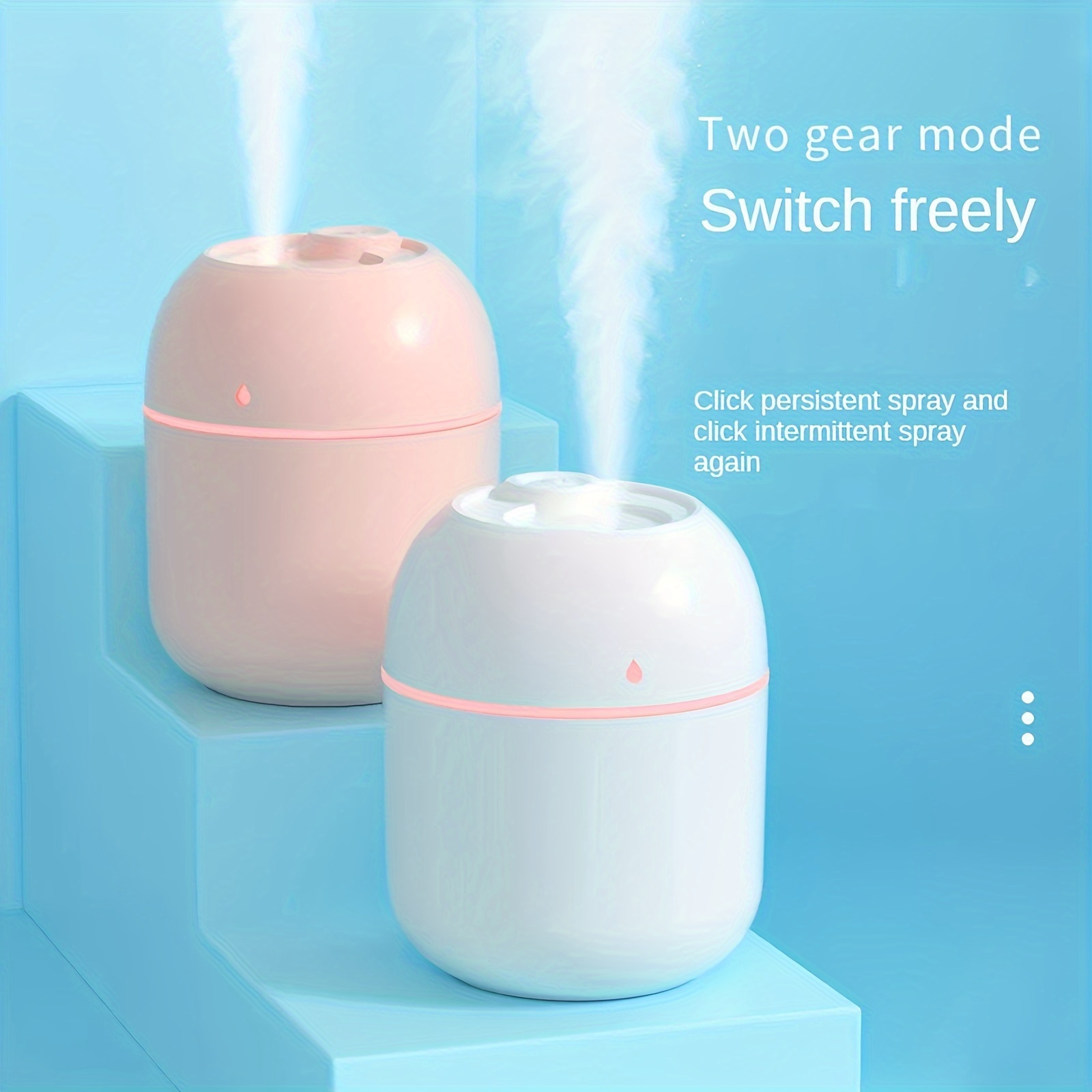 Air Humidifier Mini Ultrasonic USB Essential Oil Diffuser Car Purifier  Aroma Anion Mist Maker for Home Car with LED Night Lamp