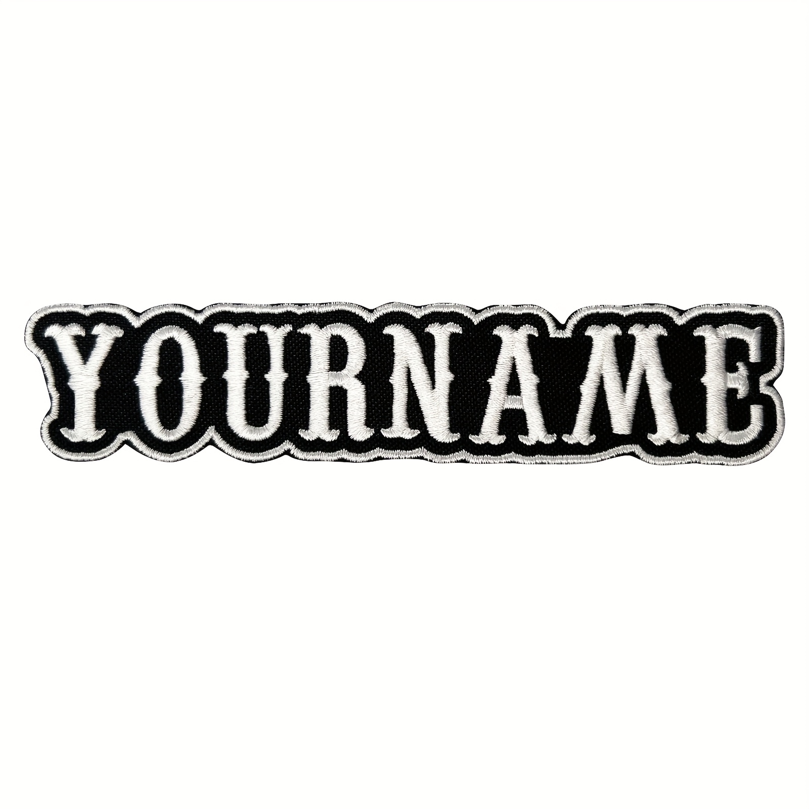 TEMU [customized] Personalized Letters Shape Ironing Hook And Loop, 2 Pieces, Can Iron Custom Embroidered Name Badges, Suitable For Hats, Backpacks,