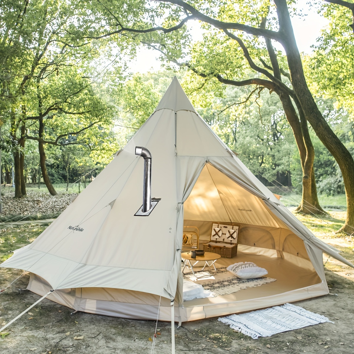 naturehike glamping tent 9 2ft 132sq ft 6 people 4 season