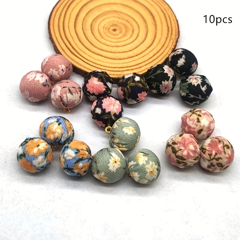 Image of 10pcs Pack Of 15mm Chinese Style Small Floral Pendants, Stud Earrings, Necklace, Earring Accessories, Charms, Diy Pendants, Handmade Hair Accessory And Hairpin Making Supplies, Home Decor Accessories