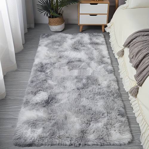 1pc long plush rug fluffy bedroom carpet rectangular long runner mat living room carpet suitable for bedroom living room leisure area bedside closet bedroom bedside rug home decor room decoration area rug