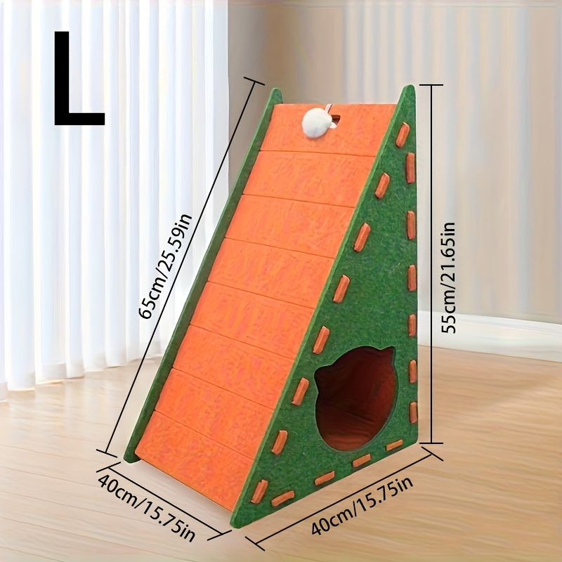 TEMU Extra Large L-shaped -in-1 Cat Scratching Board - Durable Felt Material, Scratch-resistant And Anti-shedding, Sturdy Construction, Suitable For