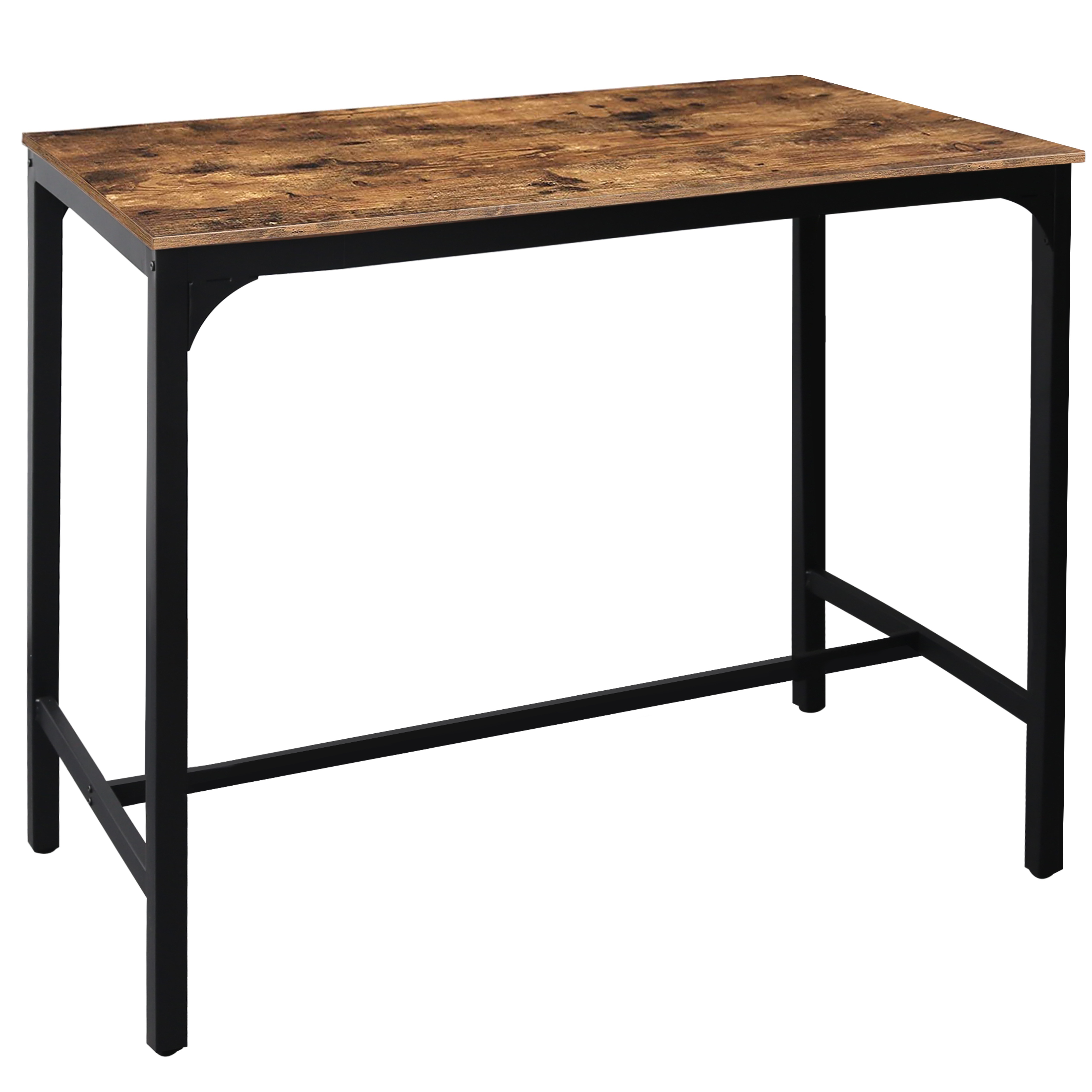 

47'' High Bar Table Industrial Dining Table, Kitchen Or Living Room, Tall Counter Height Pub Table For Dining Room, 47.2''l X 23.6''w X 41.7''h, Rustic Brown