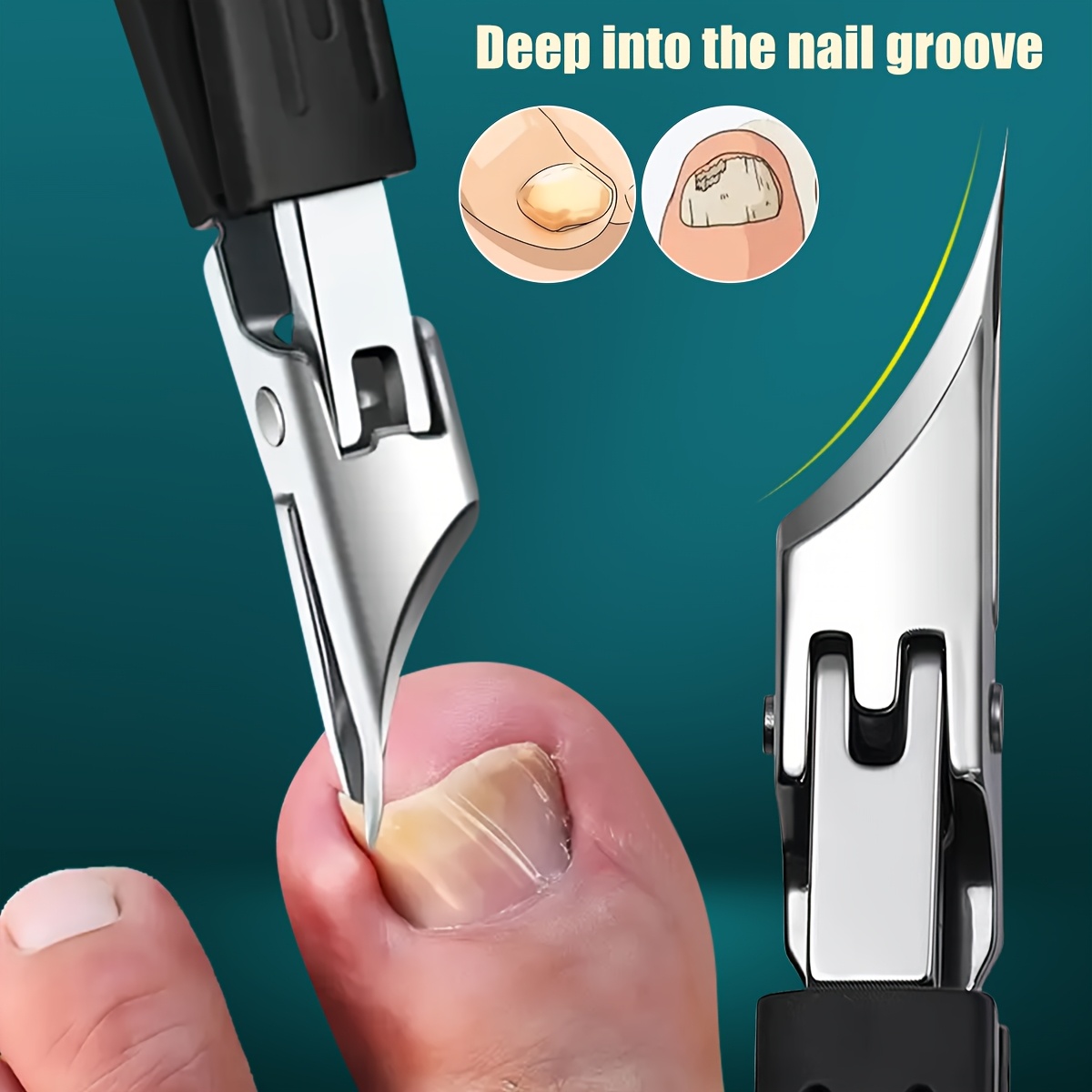 Premium Foot Care Tool Set with Large Opening Nail Clipper