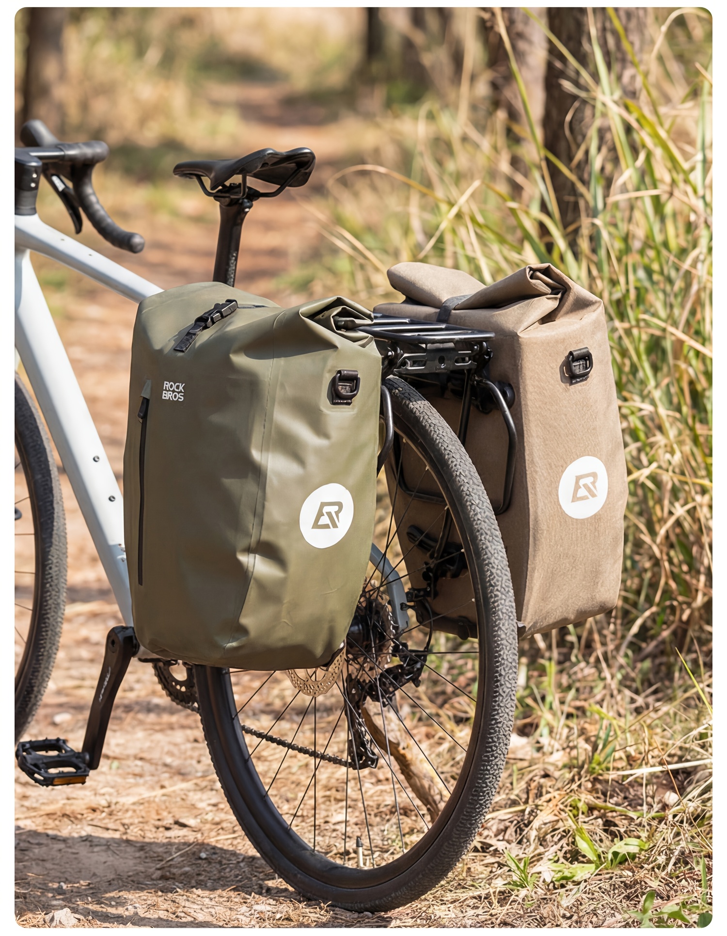 Waterproof Bike Pannier Bag 20L Big Capacity Bicycle Rear Rack Bag Shoulder Bag Handbag Travel Cycling Accessories