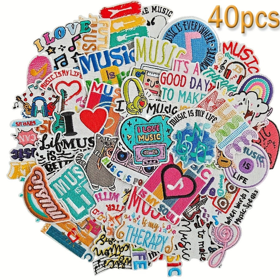 TEMU J.carp 40pcs -themed Iron-on Patches, Embroidered Patches For Clothing, Hats, Jeans, Dresses, And Backpacks