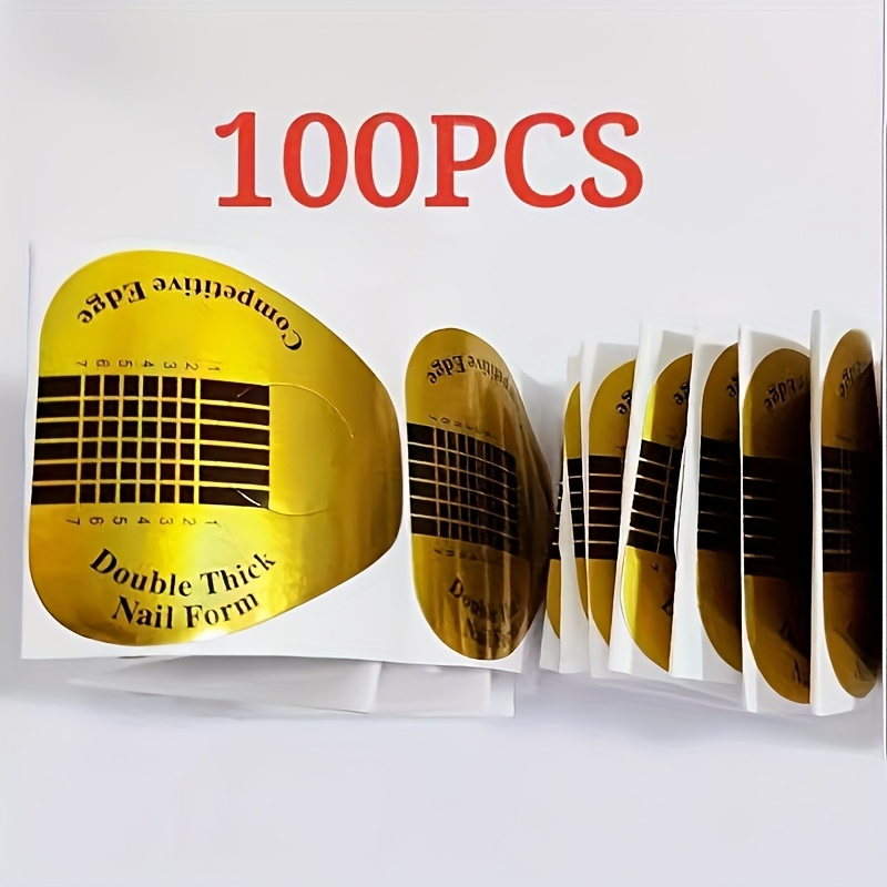 Image of Nail Extension Forms For Gel Nails, 100pcs Horseshoe Nail Tips