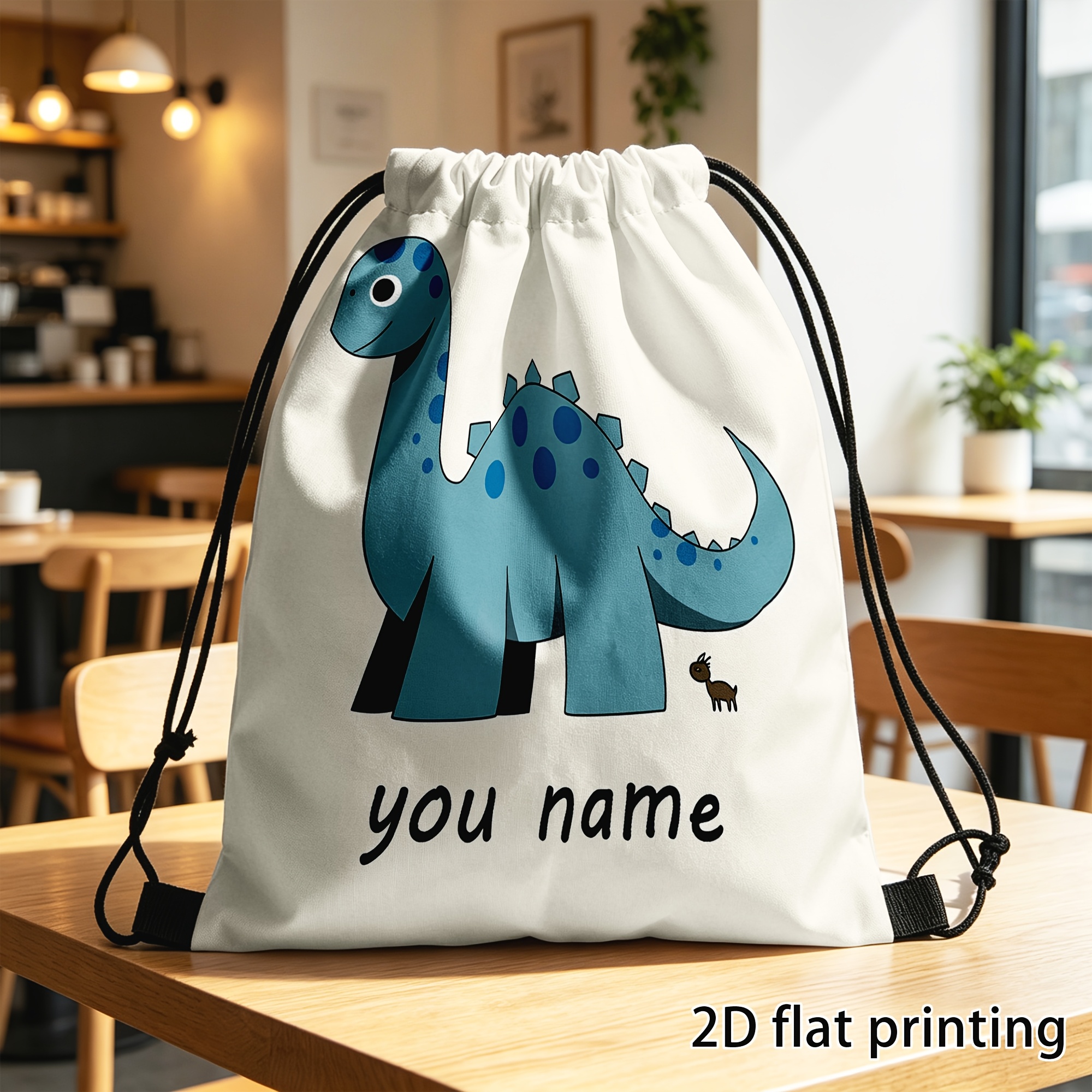 TEMU con Coulisse 2D Piatto Personalizzabile con Testo, Zaini con Coulisse Morbidi e Carini con Motivi di Leone e per Libri di Materiale Scolastico