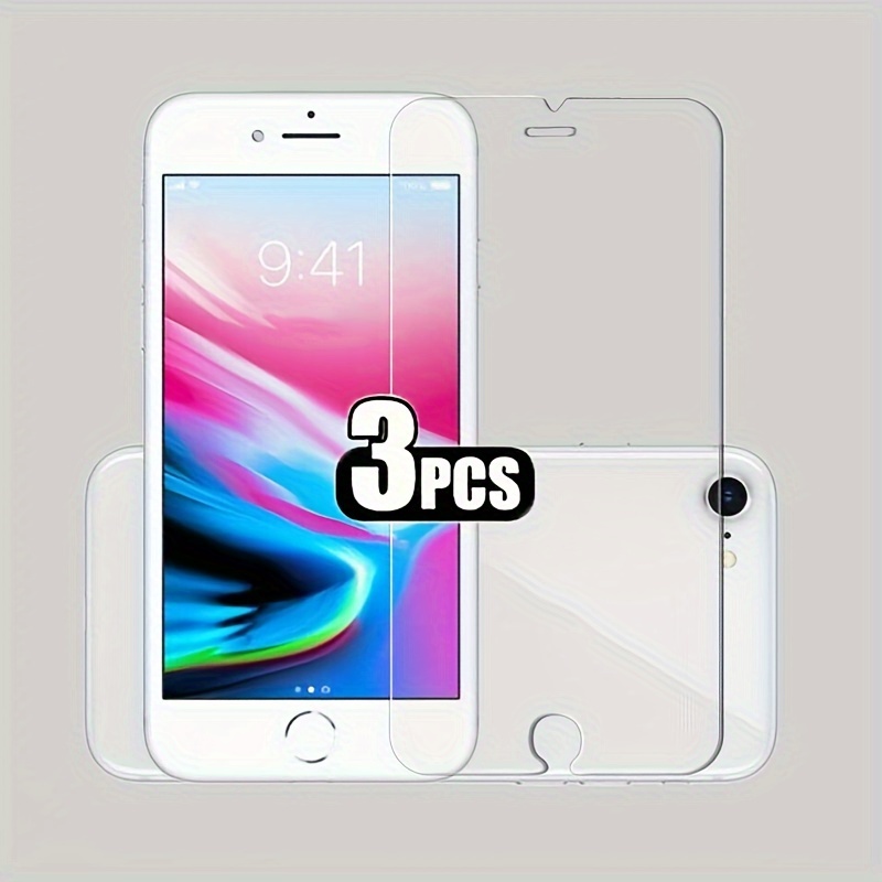 

3pcs Shatterproof Tempered Glass Screen Protector For Iphone Se 2022/se 2020, Iphone 8/7 3pcs 99.99% Hd 9h Hardness No Bubbles For 4.7