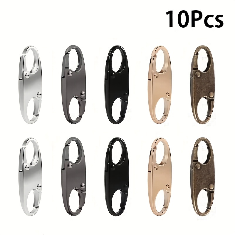 TEMU 10pcs HAIRK Mini Crochet de Boucle d'Escalade Pratique, Fermeture Éclair Antivol Durable avec Structure de Boucle de Sécurité, Peut Être Utilisé