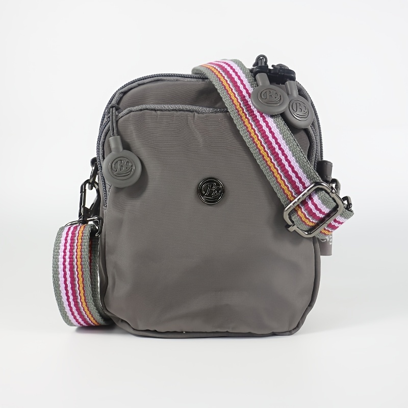 Image of Chic Lightweight Nylon Crossbody Bag For Women, Large Capacity Multi-pocket Stylish Crossbody Bag Adjustable Wide Strap, Zip Closure, Anti-theft Zipper, Perfect For Daily & Casual