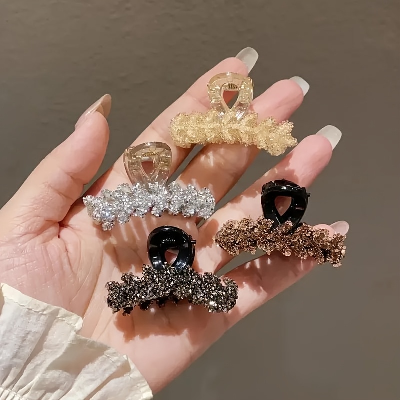 

4pcs Hair Clips Set With Decoration, Elegant Vintage Style Small Hair Clip Hair Accessories For Women Aged 14+
