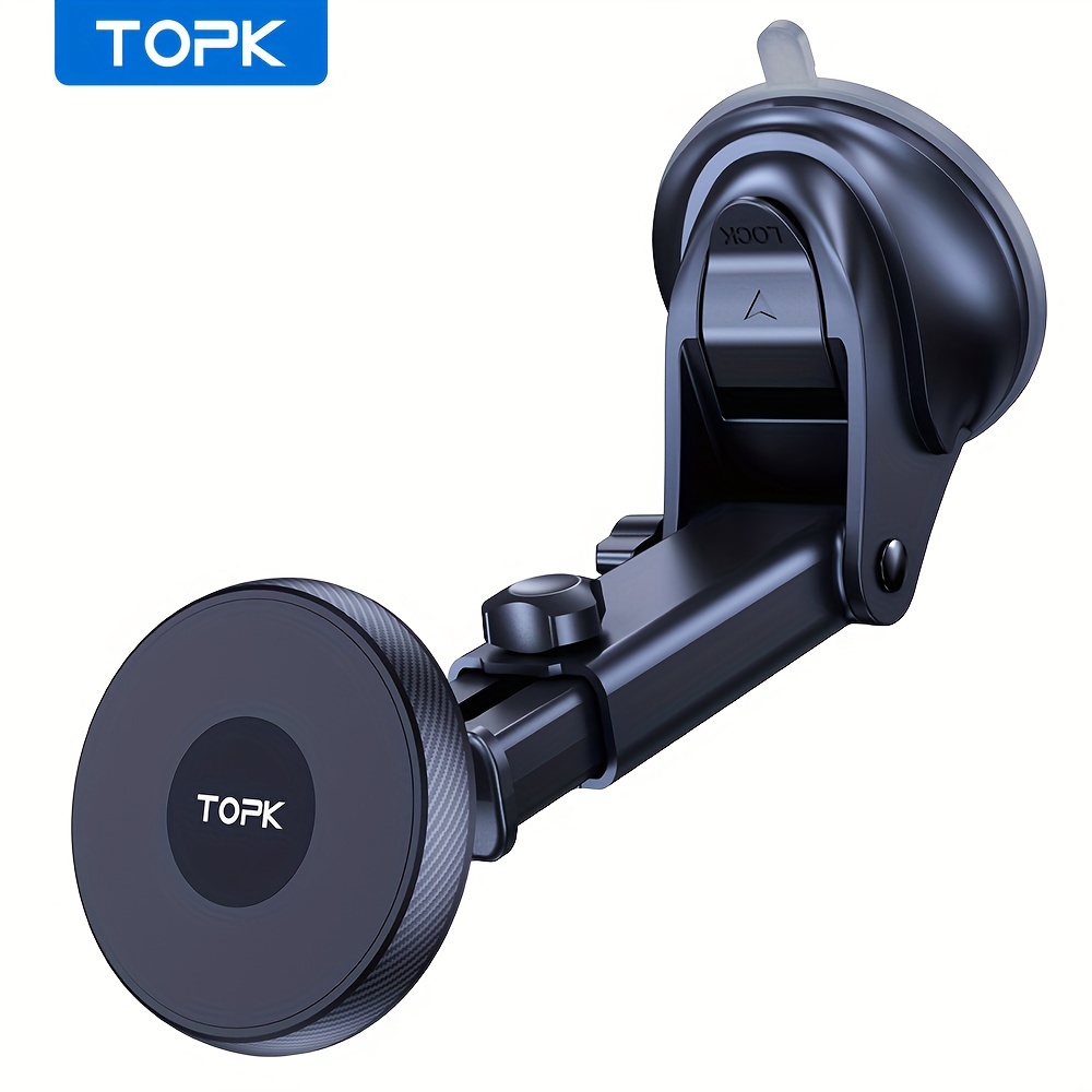 E-shop TOPK D48X Magnetische Auto-Handyhalterung, Leistungsstarker Magnet, , Einhandbedienung, Metallhaken, Magnetische Auto-Handyhalterung