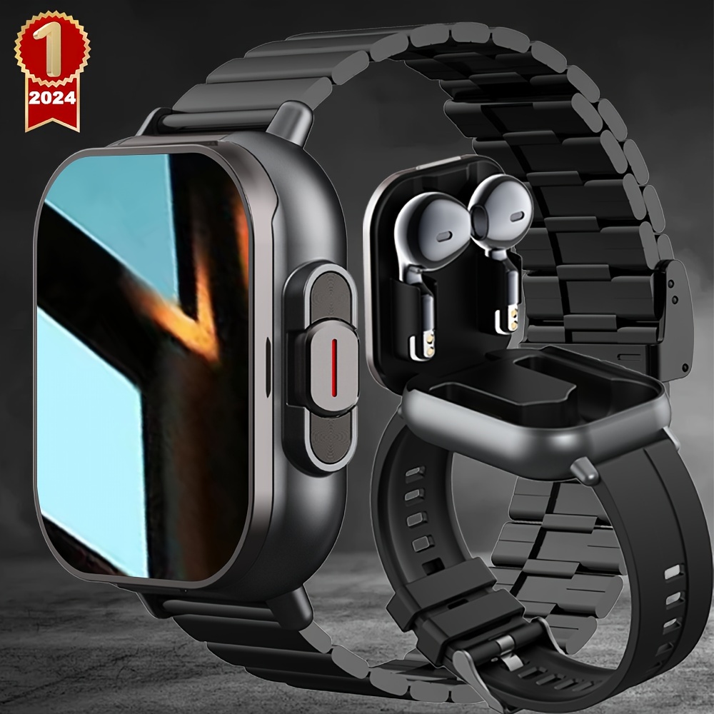 

The New Smartwatch Comes With Built-in Headphones For Sports Calling Nfc, Custom Dial Switch, Suitable For Android And Iphone Smart Earphones, Watch 2-in-1 For Men And Women+box