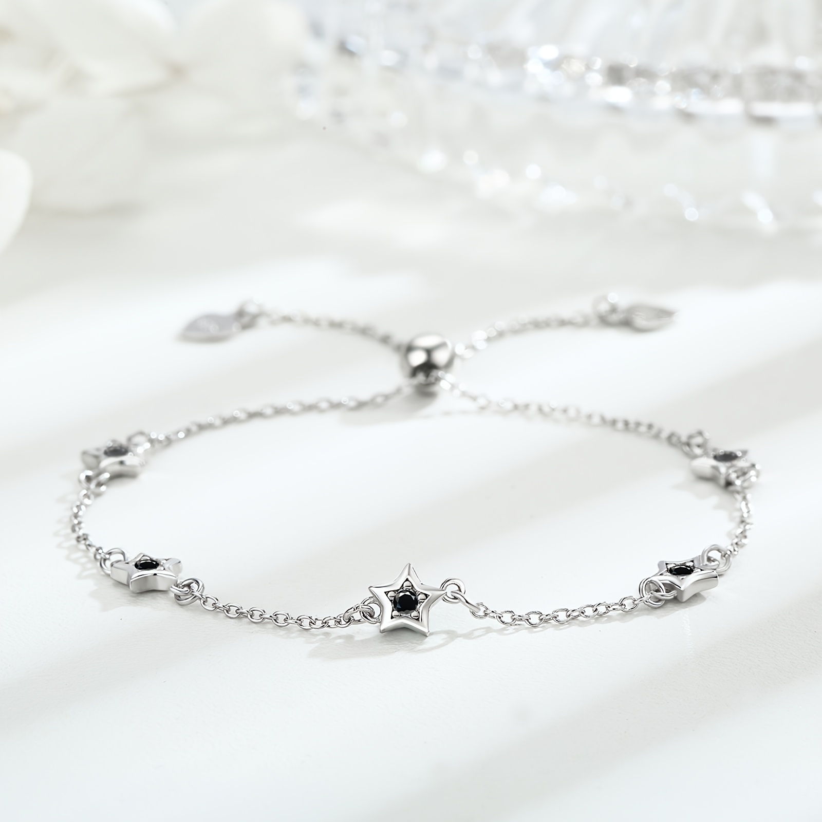 925 Silver Star Bracelet with Zirconia for Women