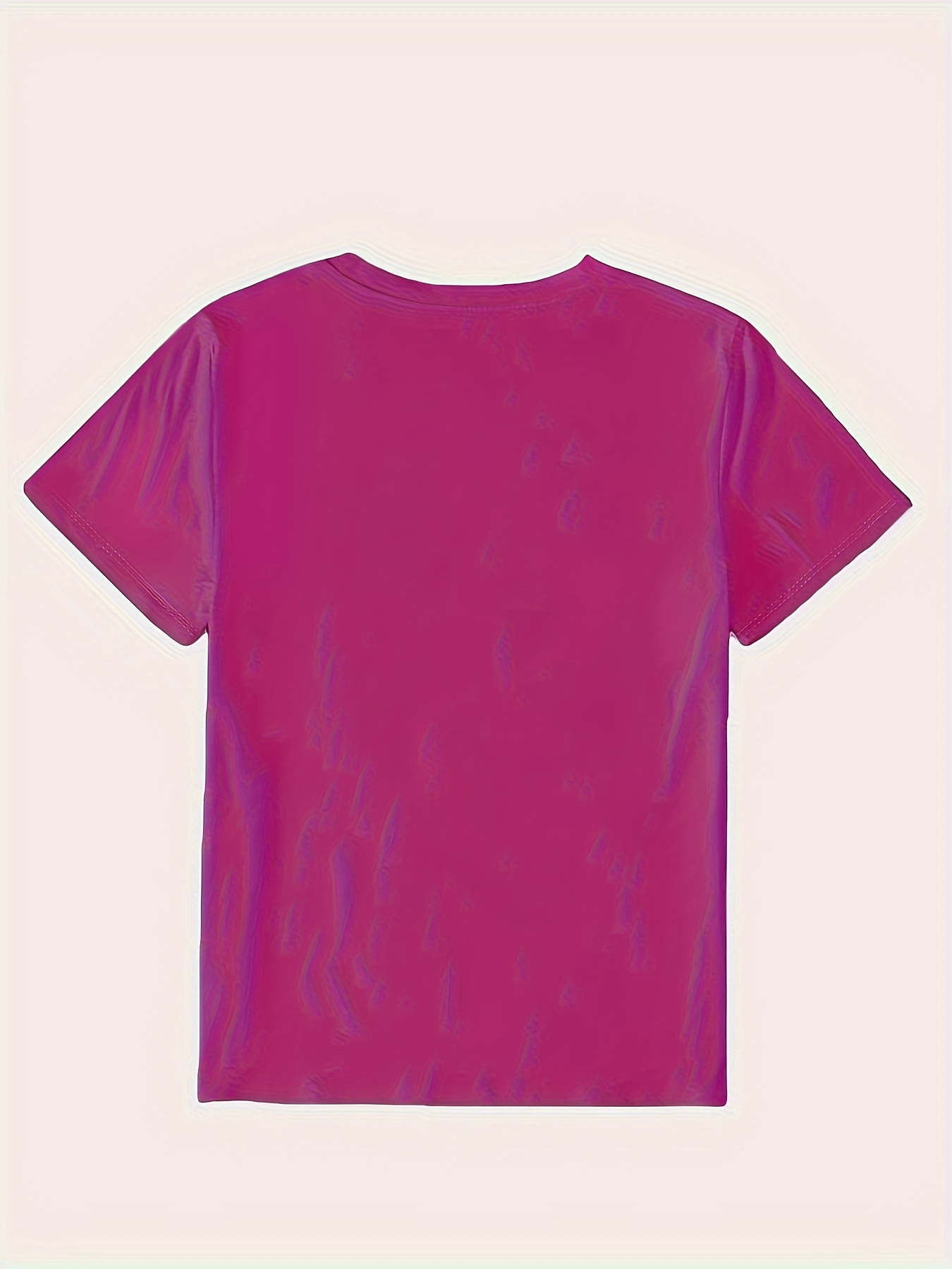 Solid Color Crew Neck T-Shirt, Casual Short Sleeve T-Shirt for Spring & Summer, Women's Clothing