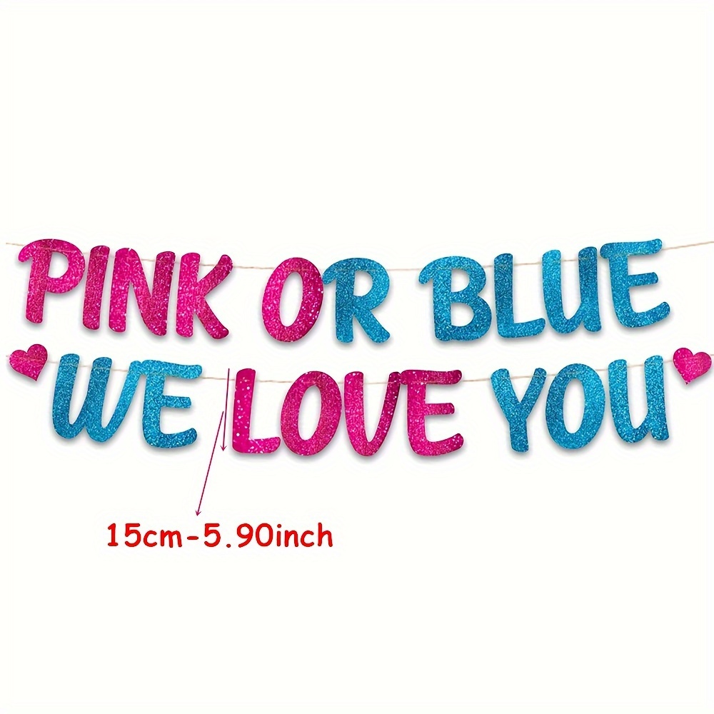 1 Set You Glitter Banner Gender Reveal Party Baby Shower Decorations