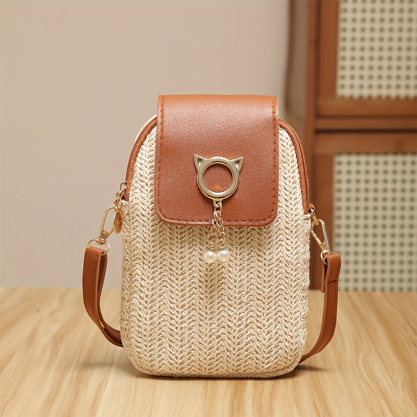 stilvolle damen crossbody tasche damen strandtasche gewebtem