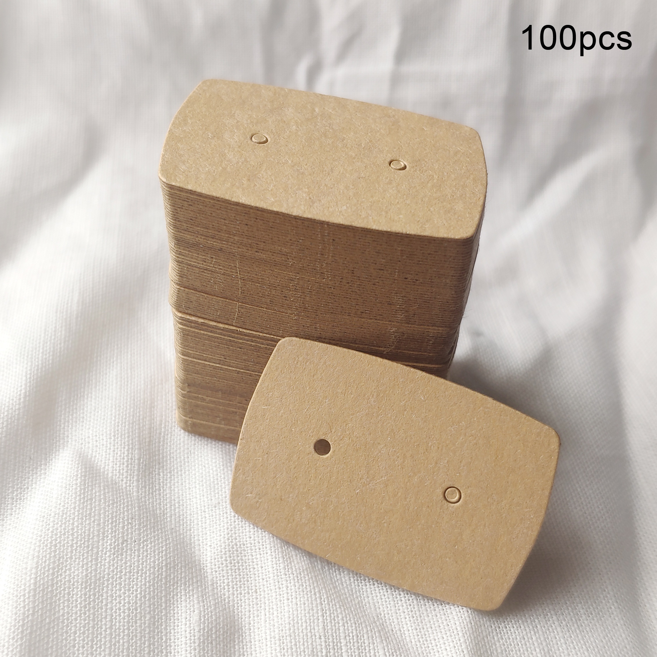 TEMU 100 unidades, Tarjetas para Aretes 2.8x4 cm/1.1x1.57 pulgadas, Etiquetas de Papel para Empaque de Joyería DIY, Materiales de Embalaje y