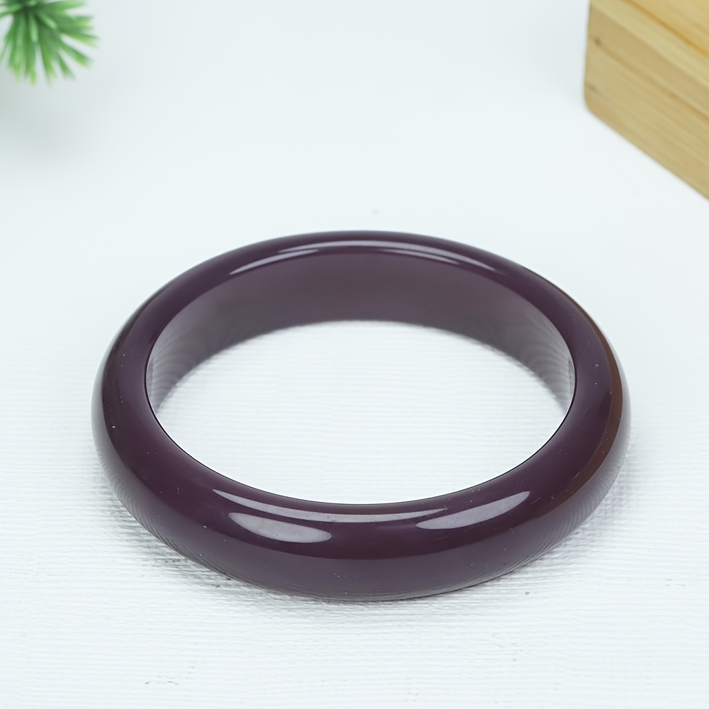 Emperor Purple Stone Bangle Bracelet, Exquisite Design