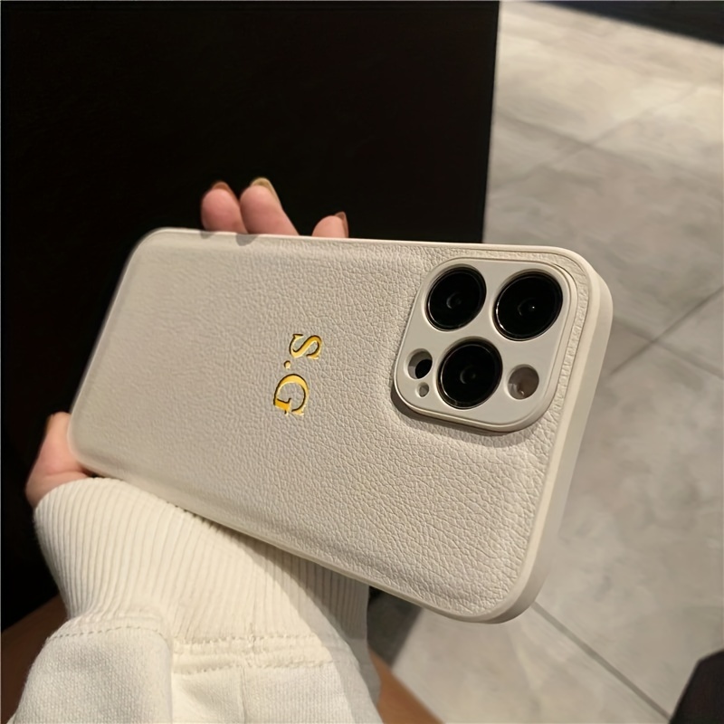 

Customized For /15/14/13/12/11 Pro Max & Phone Case - Personalized With 3d , Luxury Texture Faux Leather Cover, Perfect Gift For /16 Pro Max