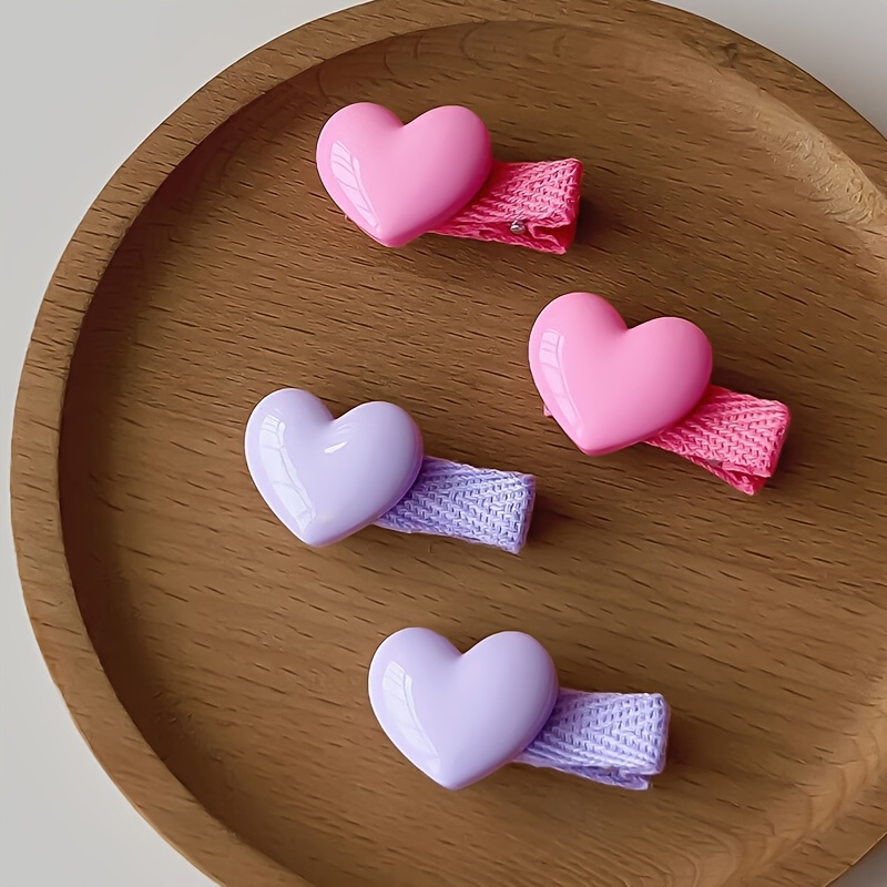 TEMU Macaron Heart Style 's Hair Clip Bangs Hair Accessory
