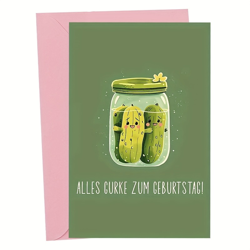 Image of 1pc "alles Gute Zum Geburtstag!" Birthday Card Compatible For Speakers - Cute Greeting Card With Matchingenvelope For,, Class Parties - Language Birthday Wishes