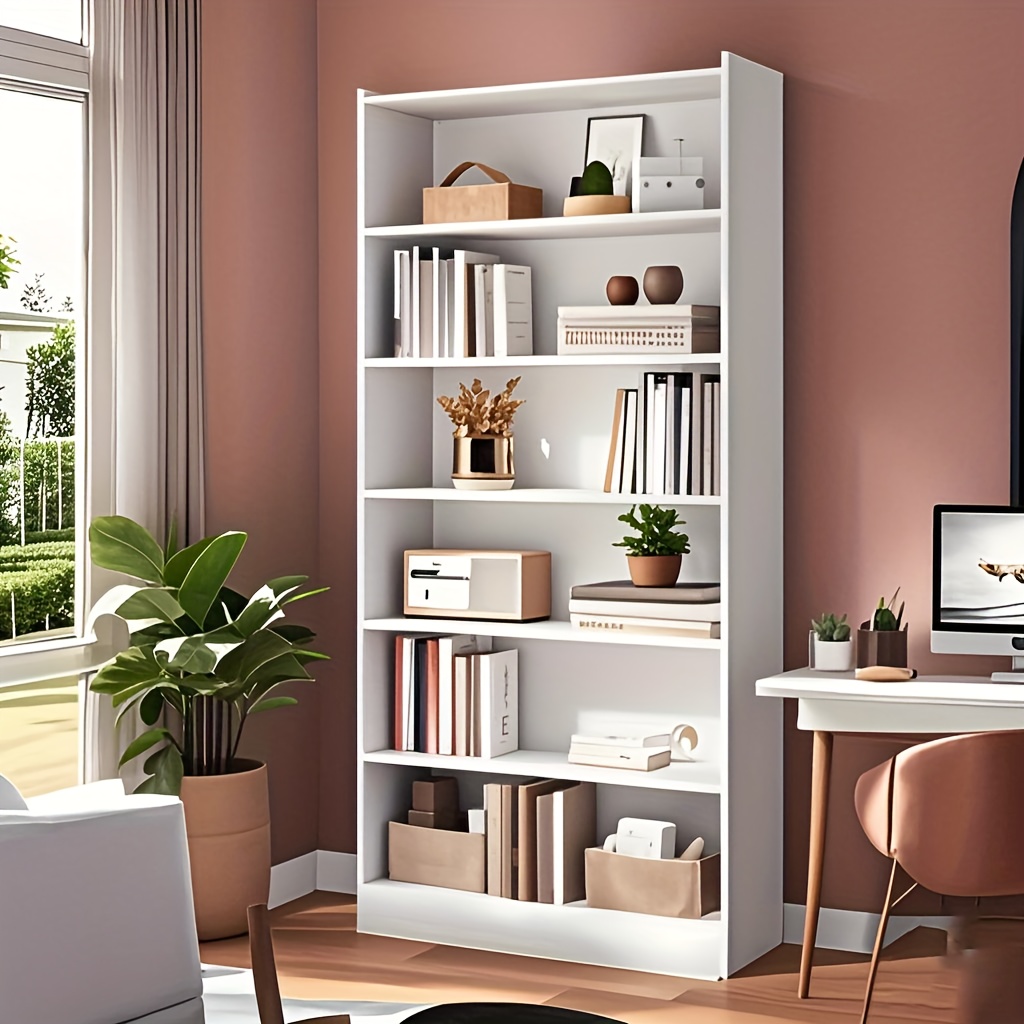 78-inch Tall Modern 7-Tier Bookcase – White Wood Library Shelving Unit with Open & Closed Storage, Sturdy Freestanding Design for Living Room, Bedroom, Office – Easy Assembly, Library Decor, Home Organization, Contemporary Furniture, Highquality Build, Display Shelf, Home Decorators