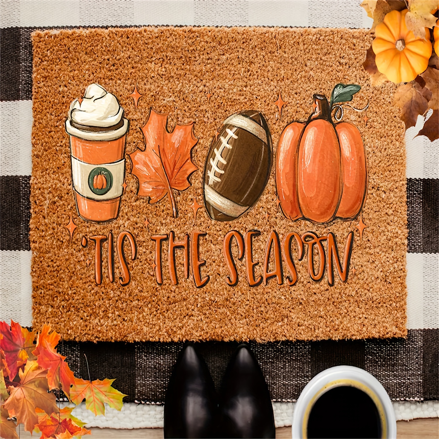 

Funny Doormat Thanks Giving Welcome Front Porch For The Entrance Way Rug Outdoor With Heavy-duty Non Slip Doormat