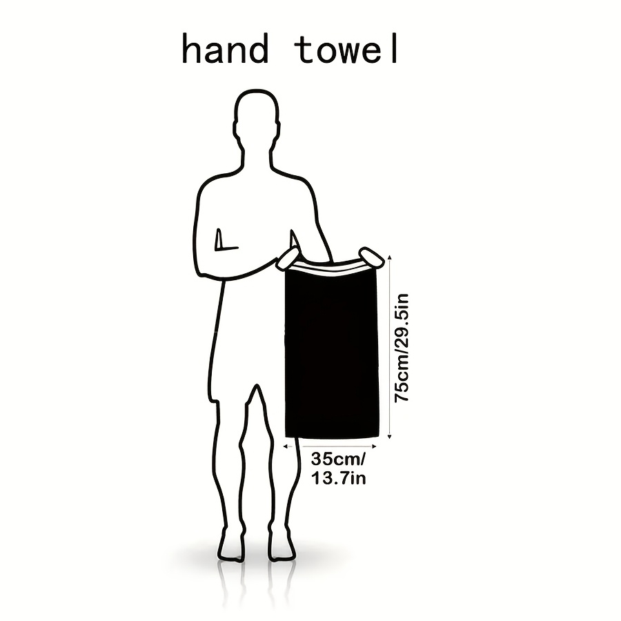 Luxury 6pcs Towel Set, 100% Pure Cotton Hand Towels, 35*75cm, Striped Pattern, Modern Design, No Shedding