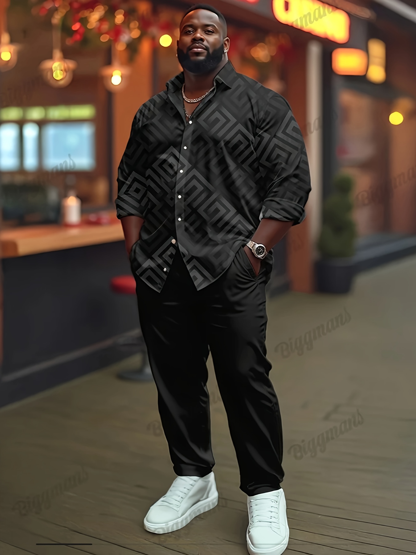 plus size mens shirt dark style - Temu