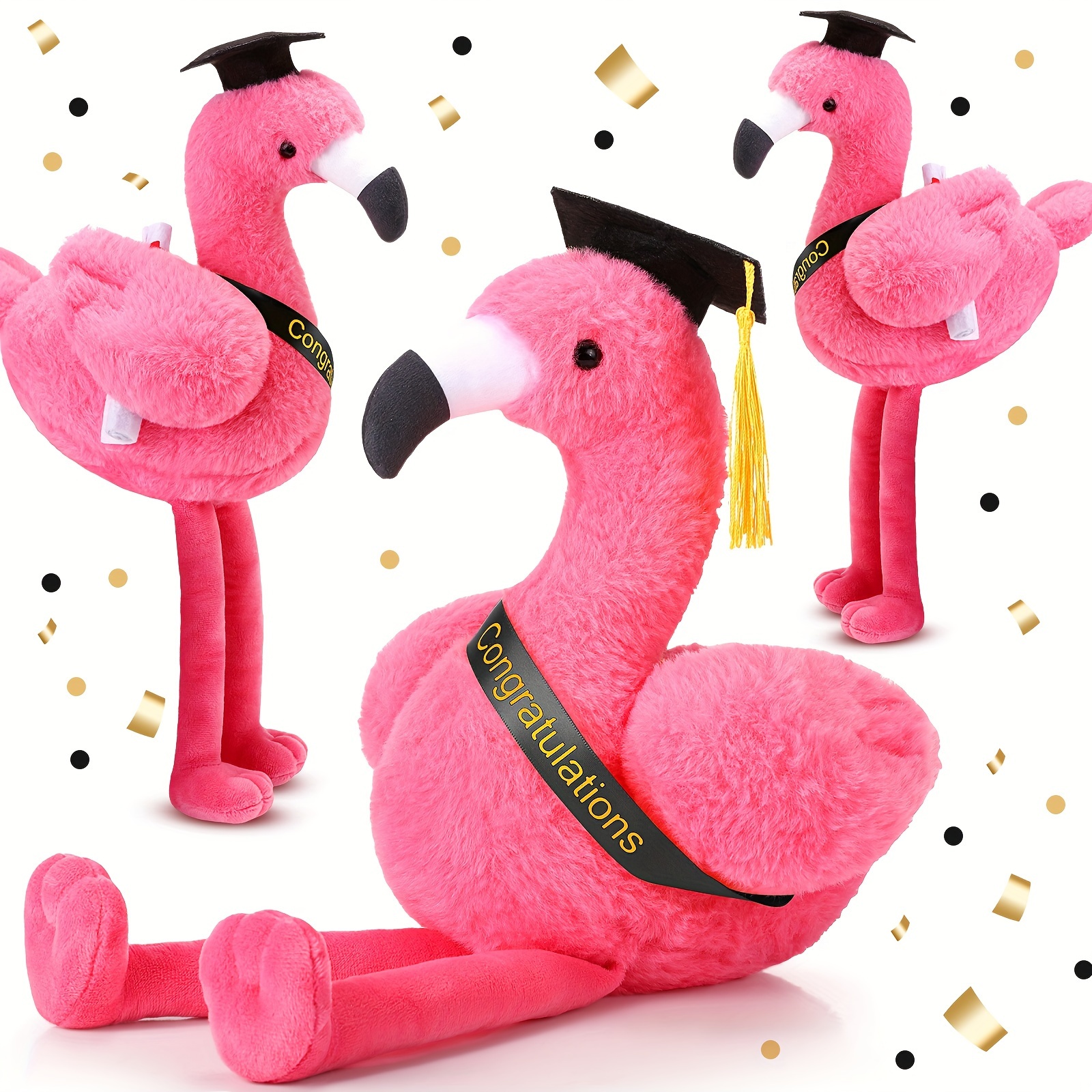 Graduation Flamingo Stuffed Animal Plush Flamingo Diploma - Temu