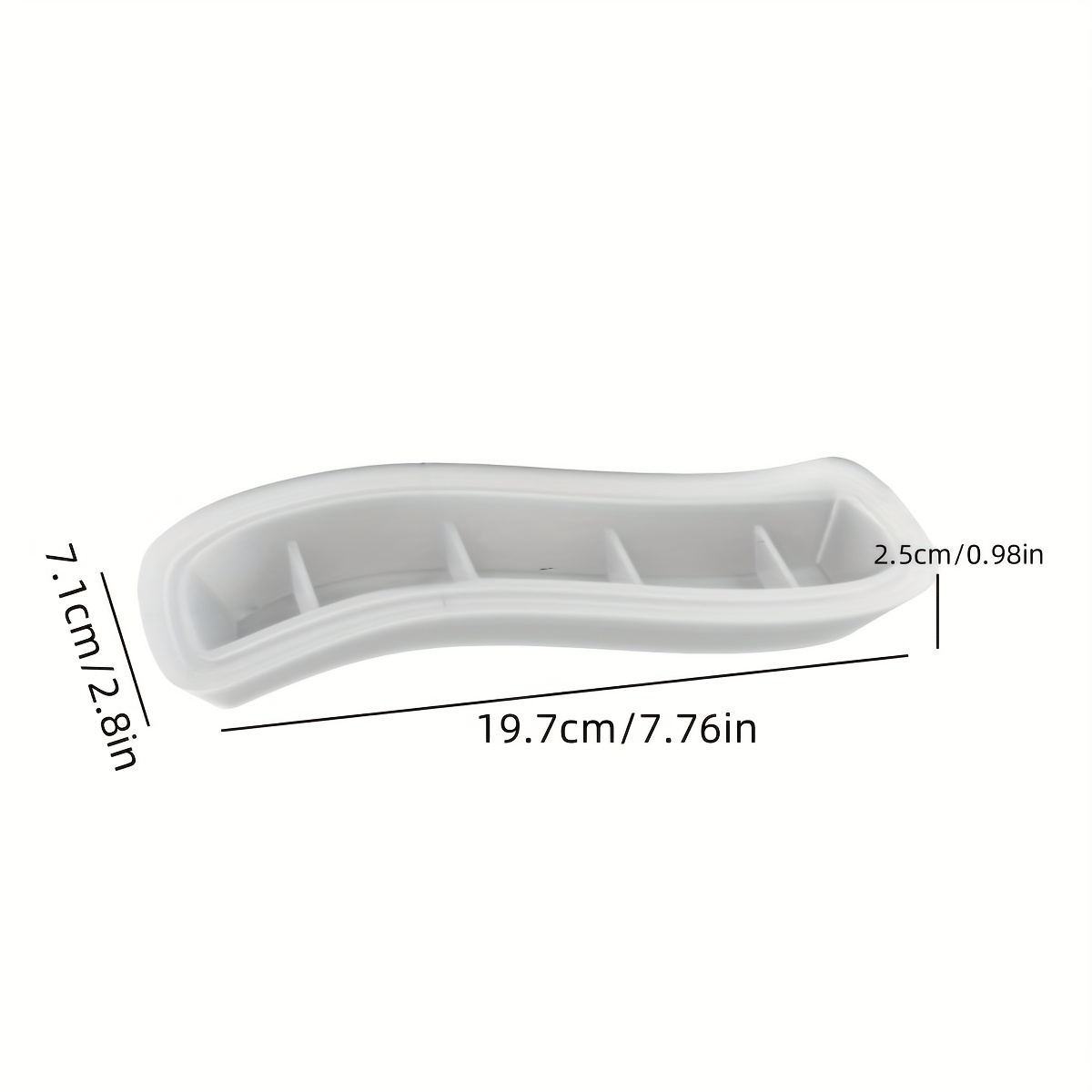 TEMU Long Curved Candle Holder Silicone Mold Candle Cup Mold For Diy Plaster Wax Container Molds Long Jewelry Storage Box Mold