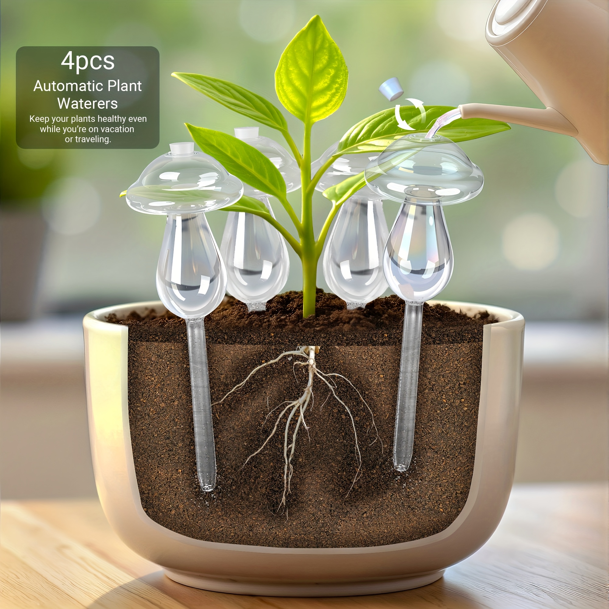 glass water bulbs for plants sold on Temu United States