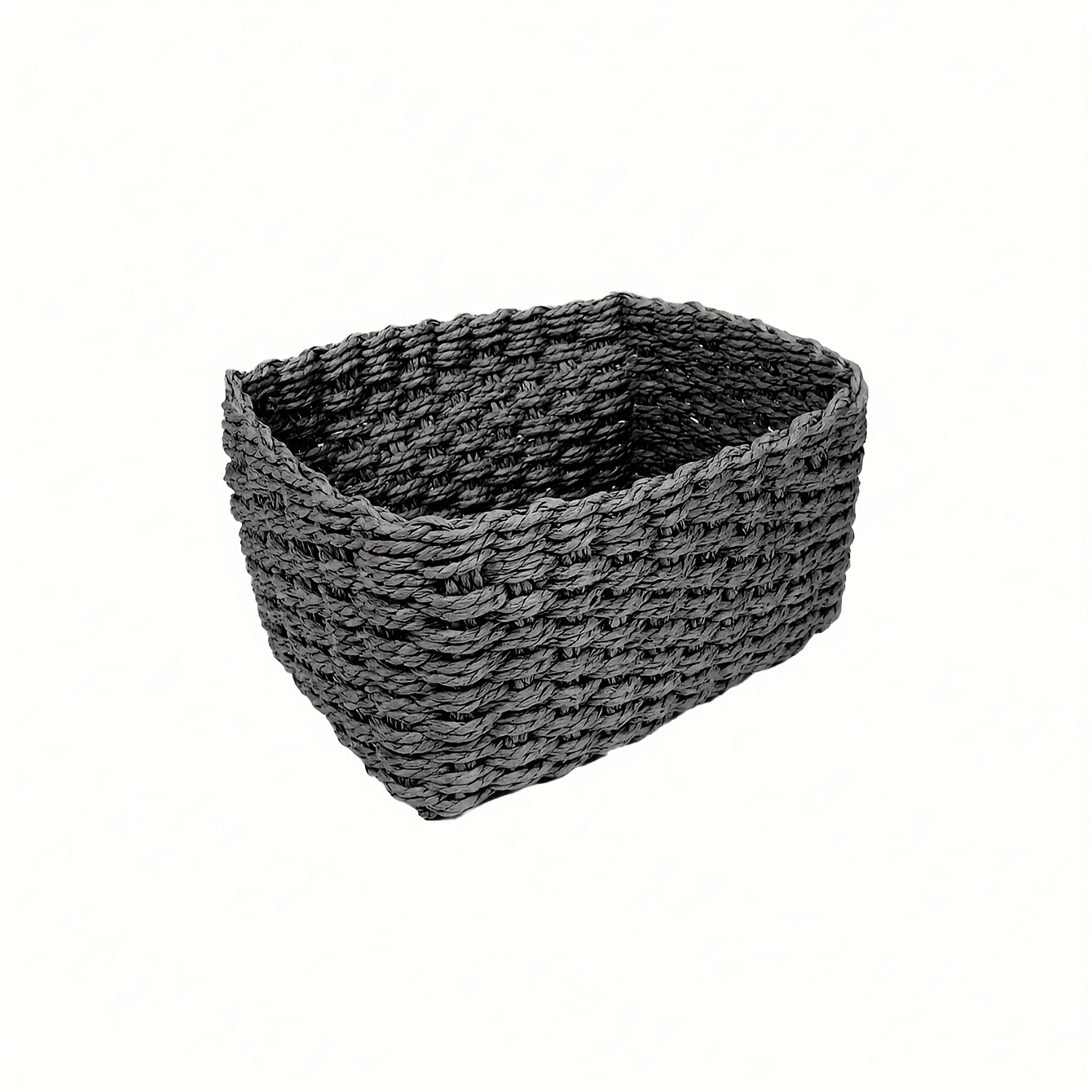 TEMU 1/2/3pcs Hand-woven Storage Basket Set, Fall Decorations For Home, Paper Rope Material Storage Basket, Home Organization And Storage, Suitable