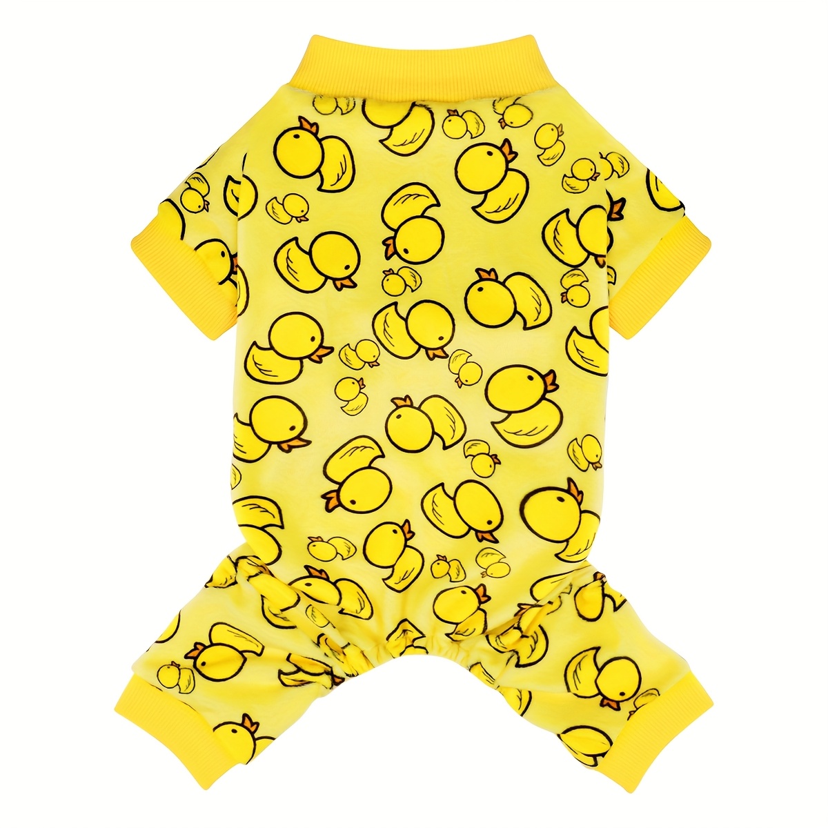 TEMU Adorable Dog Pajamas Yellow Ducks Pet Coat From Premium, Breathable Fabric For , Lightweight Pajamas Funny Dogs Comfy Pets Costume Stretchy Pets