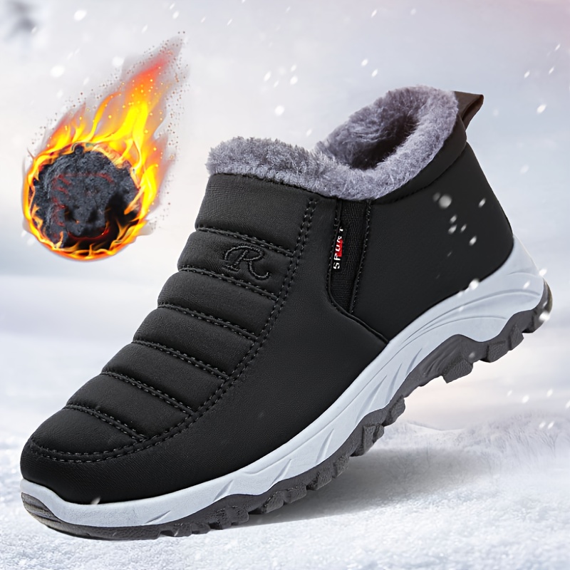 Women's Plush Lined Snow Boots Waterproof Thermal Slip Ankle - Temu