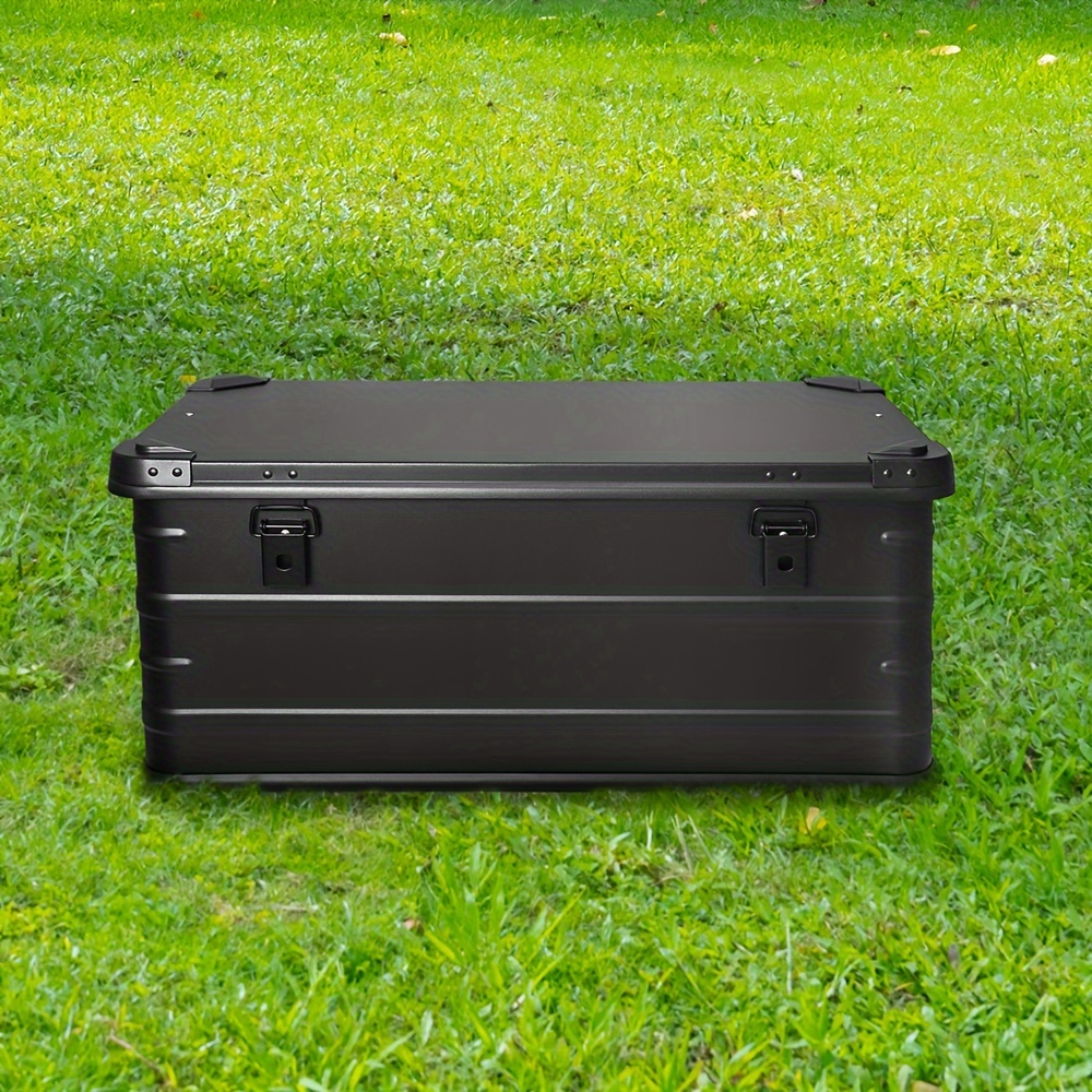 30 80l outdoor storage box waterproof aluminum alloy camping picnic travel bag with   closure large capacity hiking accessories picnic essentials durable outdoor gear secure   closure