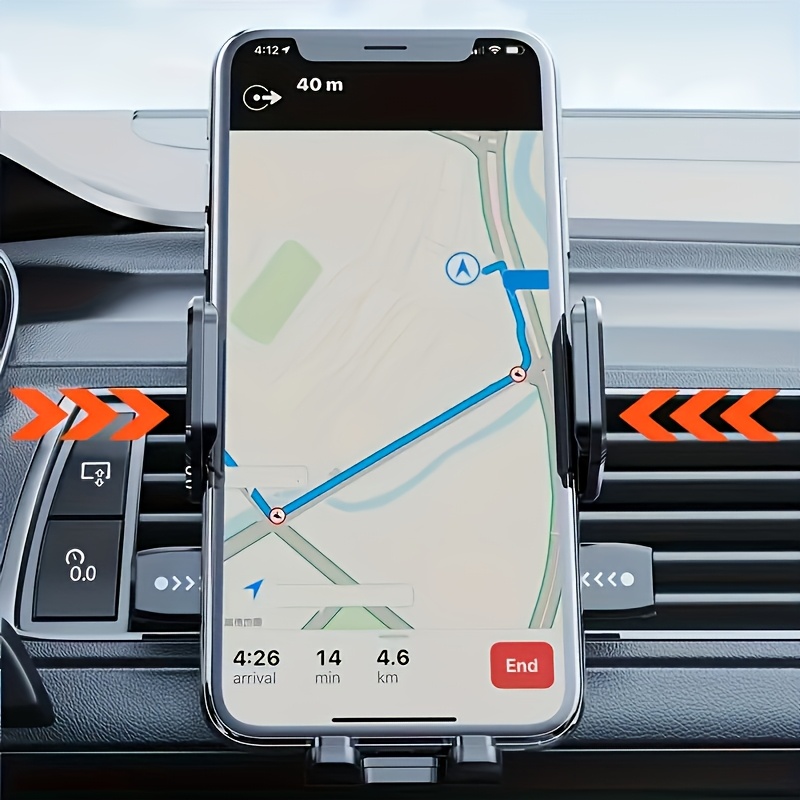 E-shop Autohandyhalter mit Hakenclip & Lüftungsgitter-Halterung – 360° drehbare verstellbare Halterung, Armaturenbrett/Armaturenbrett geeignet für
