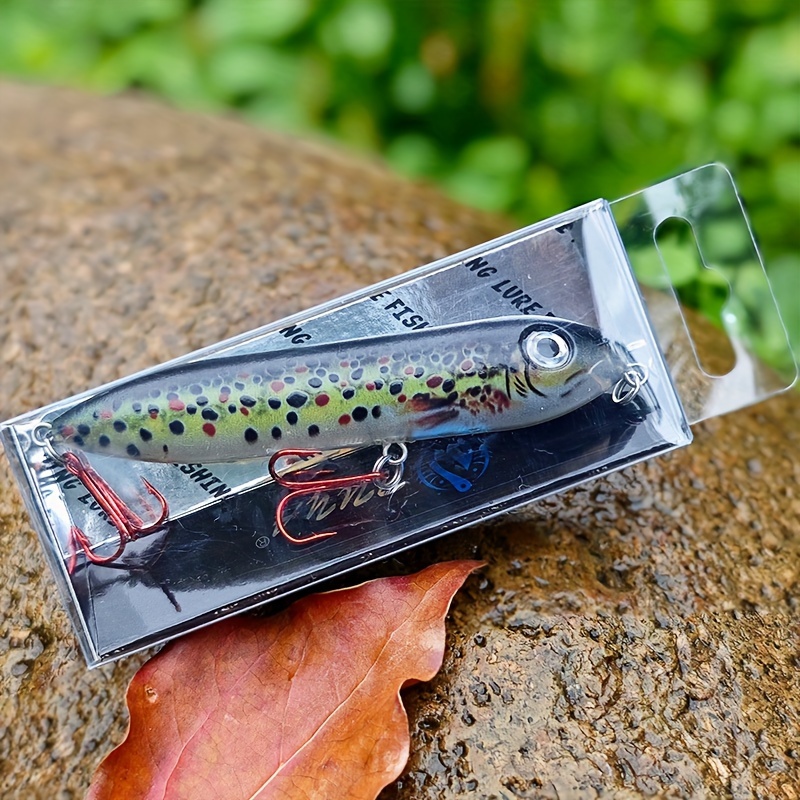 TEMU 1pc Lure Fishing Bait, Japanese-style Lure Floating Pencil Bait For Long Casting, For Freshwater Pale , , And Mackerel, Artificial Fish Bait