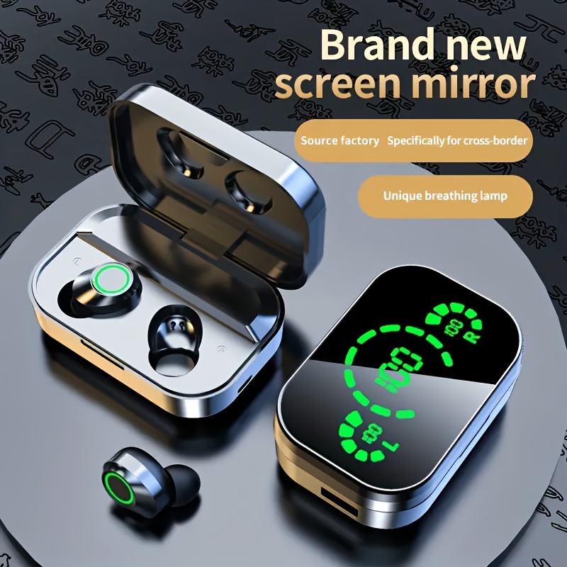 

2024 -screen Display Power Wireless Earphones, High-end Fashionable Mirror Earphones, Mobile Phone Emergency Charging, Sports Game Music Earphones