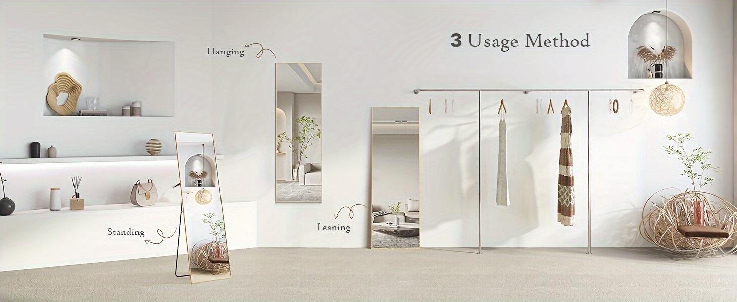 Dumos Full Length Mirror Stand Floor Mirror Aluminum Alloy - Temu