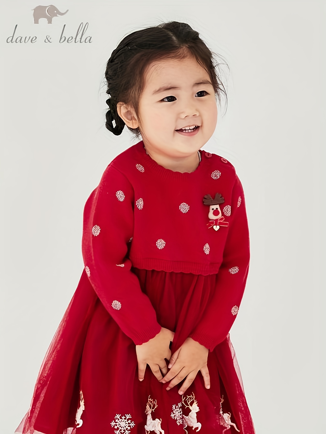 white christmas dresses Baby Girl Embroidered Pattern Long Sleeve Autumn Style Christmas Dress –  MyKids-USA®
