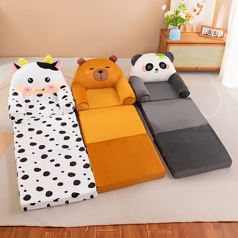 Foldable Sofa Three-Fold Comfortable Sofa Stool A Very Cute Design Removable & Washable Perfect for Living Room & Bedroom Use Halloween And Christmas Gifts