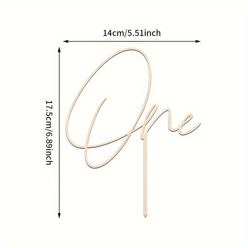 Image of 1pc, 1st Birthday Cake Topper - Wooden Decoration For First Birthday Party, Anniversaries, And Celebrations - Elegant And
