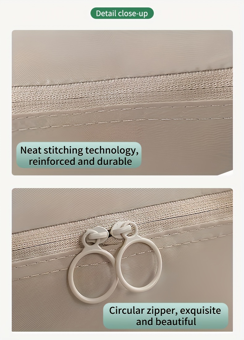6 件套旅行收纳盒，简约风格的小袋，带拉链的可清洗包装立方体，用于行李管理 详情 8