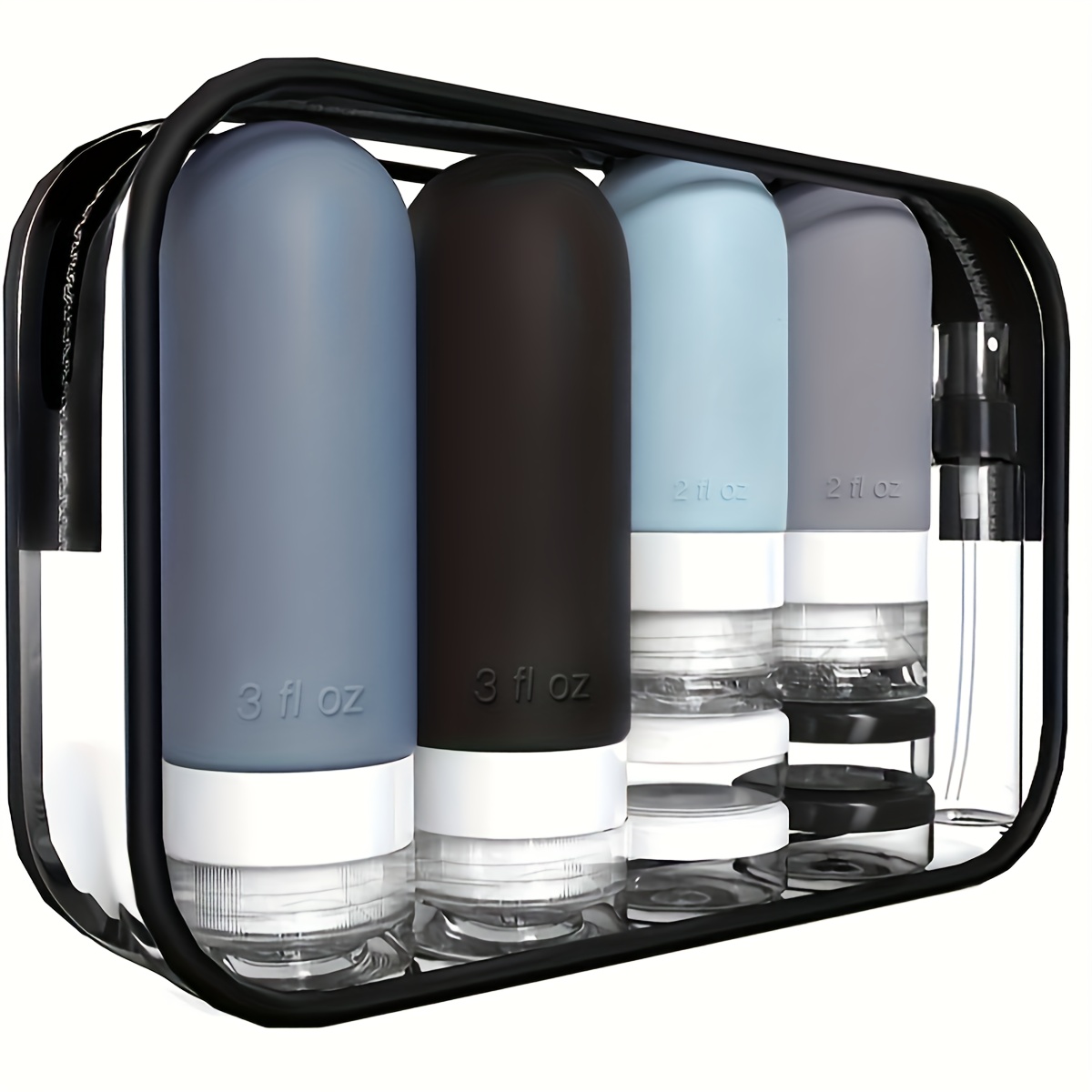 

16pcs/set, Travel Bottles For Toiletries, Tsa Approved Travel Size Containers For Toiletries, Shampoo And Conditioner Travel Bottles, Perfect For Business Or Personal Travel Essentials (bpa Free)